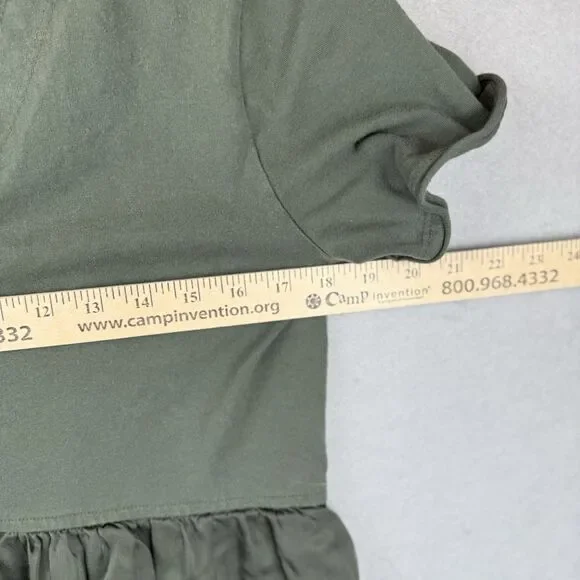 Maeve Anthropologie Women's Forest Green Louisa Tiered Top Size Small - Picture 3 of 7